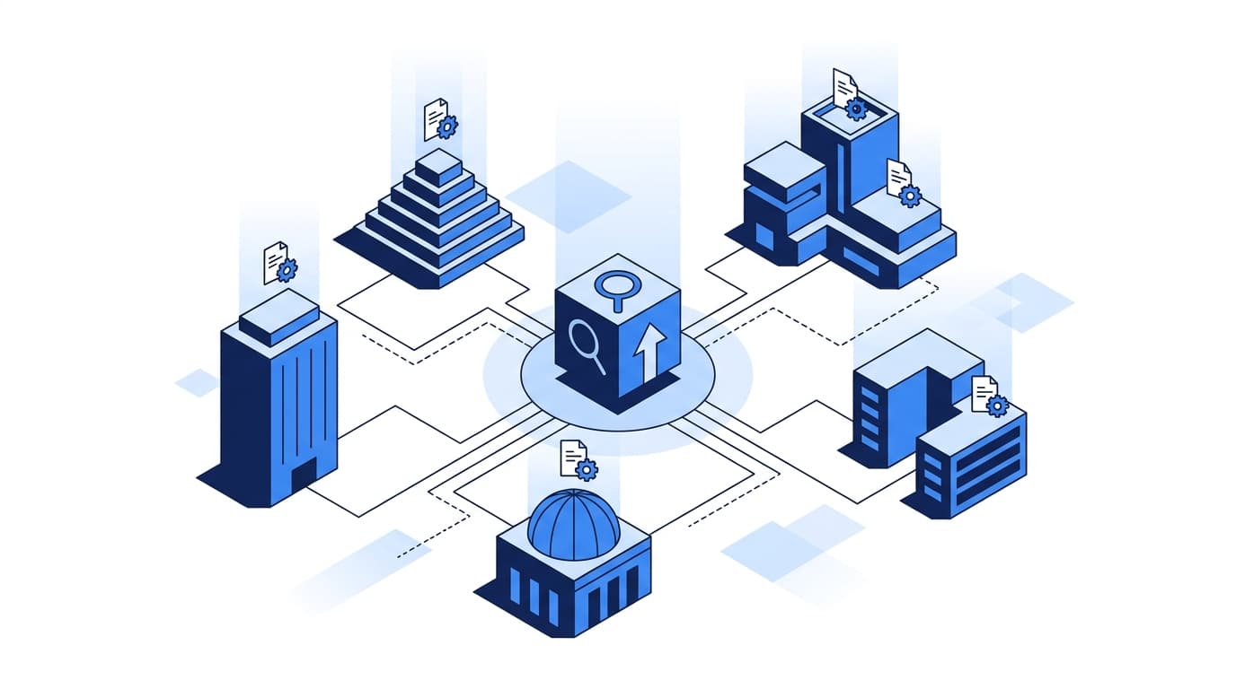 A multi-industry enterprise group with 45 subsidiaries illustration