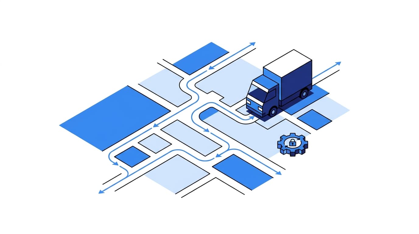 A logistics and transportation company illustration