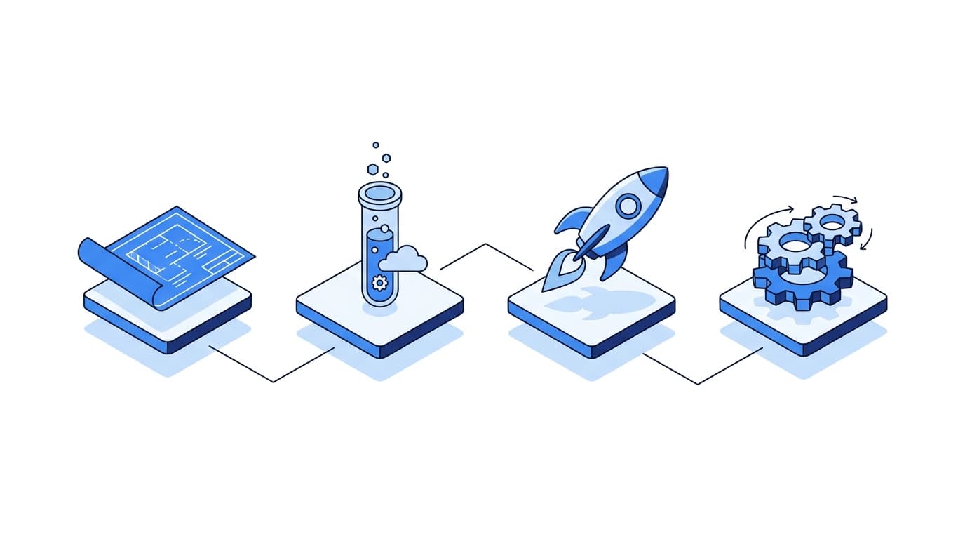 Four-phase delivery model illustration